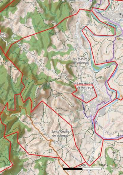 kaart Les Masies de Voltregà spanje