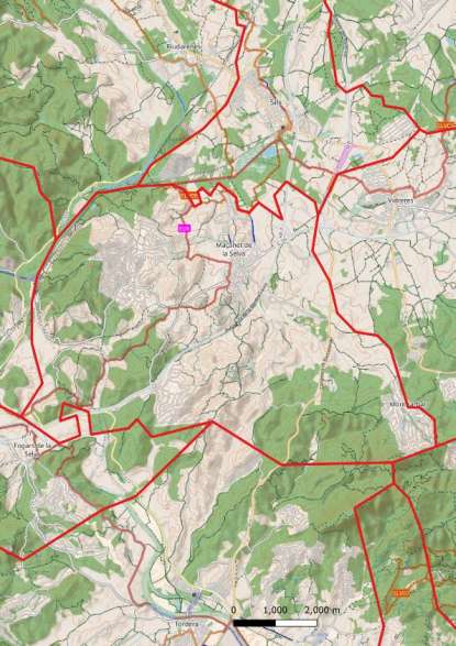 kaart Maçanet de la Selva spanje
