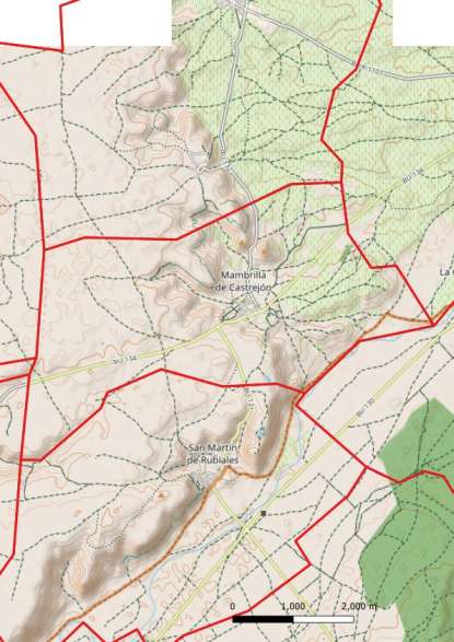 kaart Mambrilla de Castrejón spanje