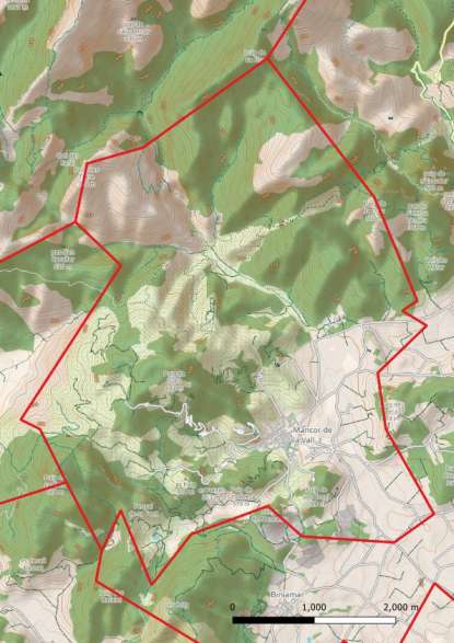 kaart Mancor de la Vall spanje