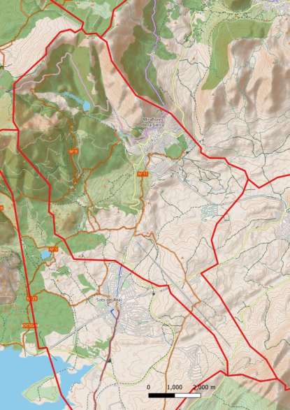 kaart Miraflores de la Sierra spanje