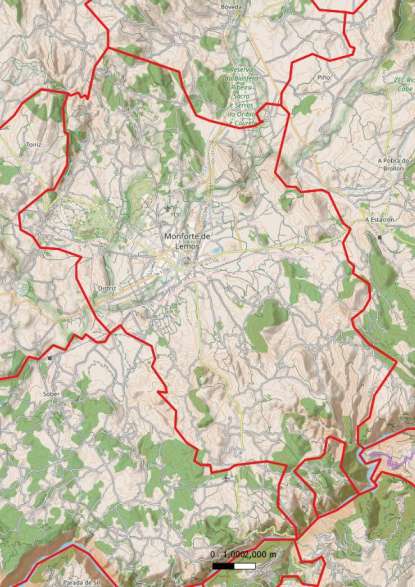 kaart Monforte de Lemos spanje