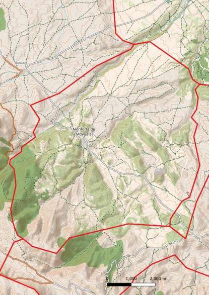kaart Monforte de Moyuela spanje