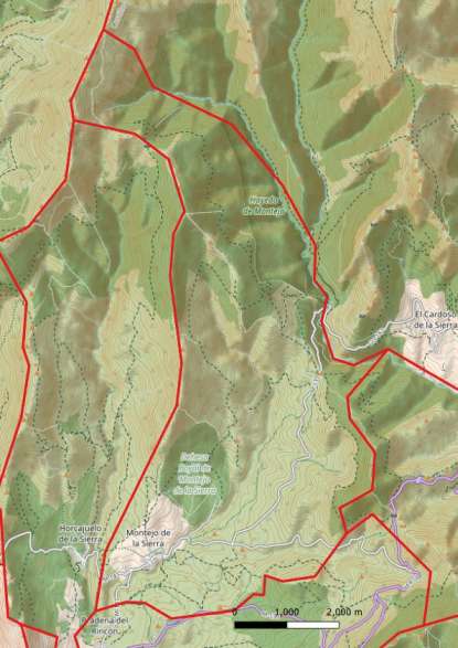 kaart Montejo de la Sierra spanje