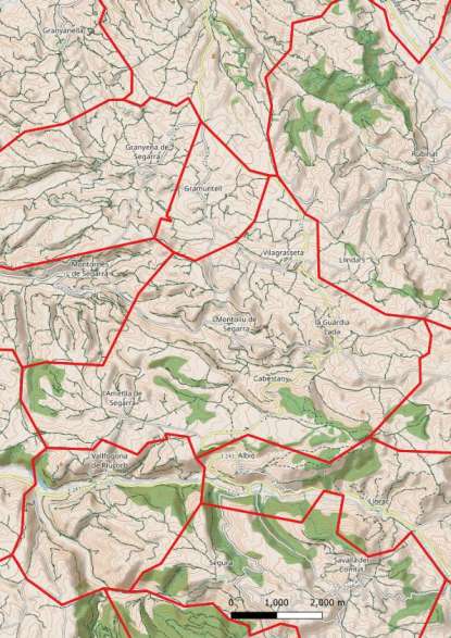 kaart Montoliu de Segarra spanje