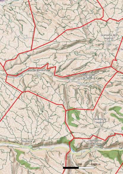 kaart Montornès de Segarra spanje