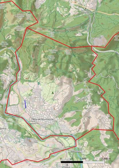 kaart Olesa de Montserrat spanje