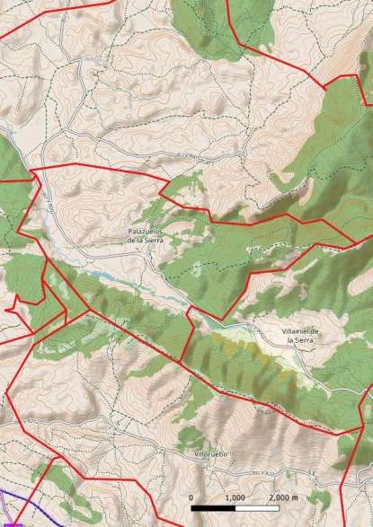 kaart Palazuelos de la Sierra spanje