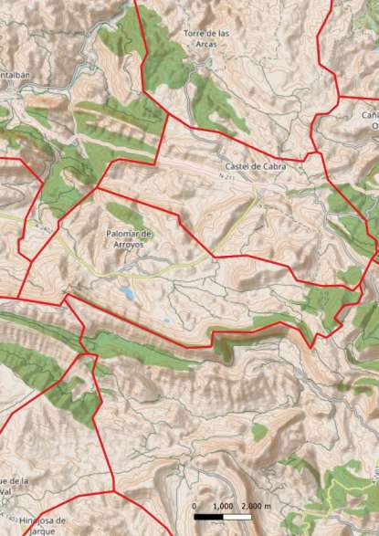 kaart Palomar de Arroyos spanje