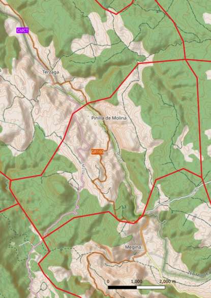 kaart Pinilla de Molina spanje