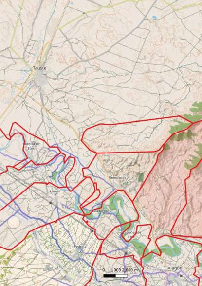 kaart Pradilla de Ebro spanje