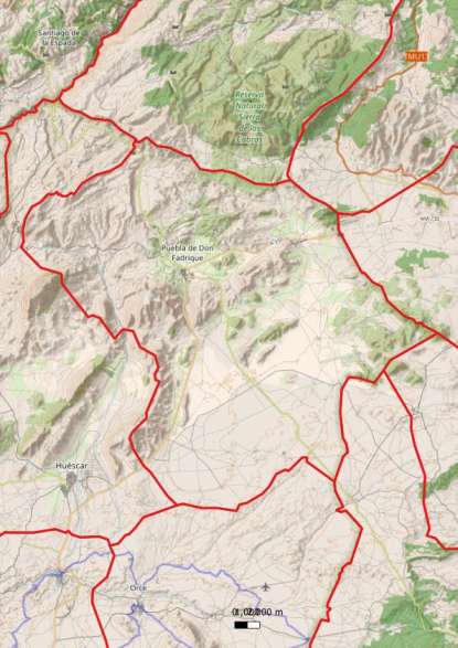 kaart Puebla de Don Fadrique spanje