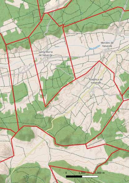 kaart Pueblica de Valverde spanje