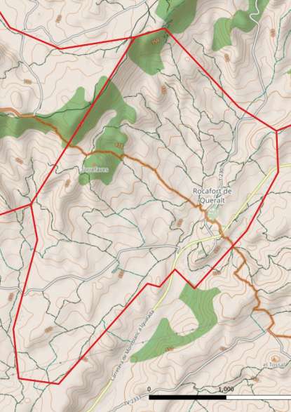 kaart Rocafort de Queralt spanje