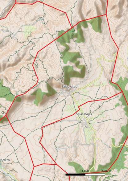 kaart Salas Altas spanje
