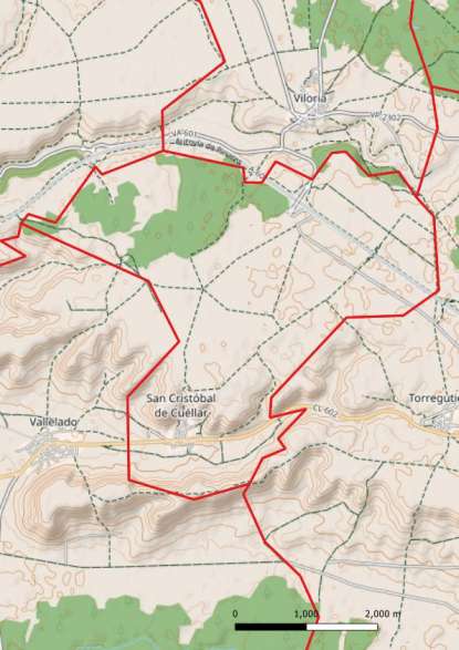 kaart San Cristóbal de Cuéllar spanje
