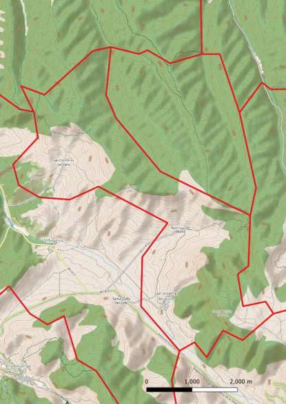 kaart San Vicente del Valle spanje