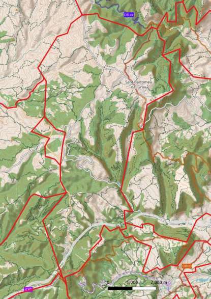 kaart Sant Bartomeu del Grau spanje