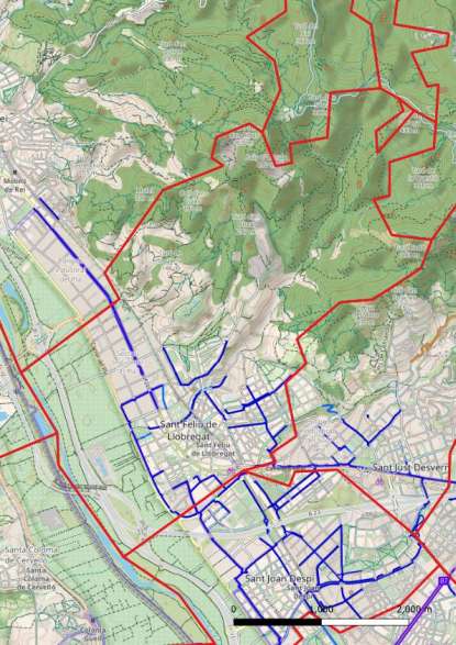 kaart Sant Feliu de Llobregat spanje