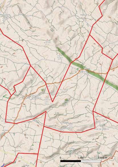 kaart Sant Guim de la Plana spanje