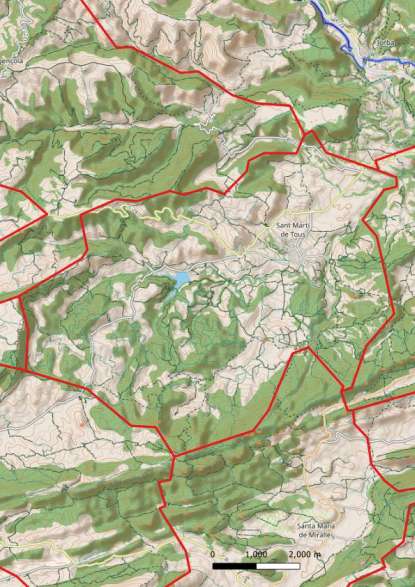 kaart Sant Martí de Tous spanje