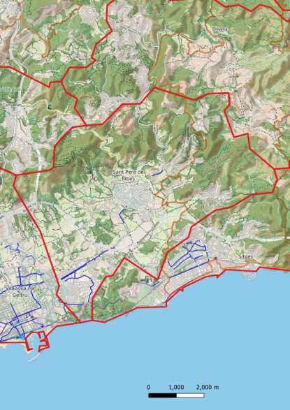 kaart Sant Pere de Ribes spanje
