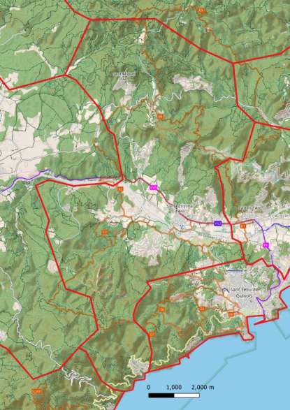 kaart Santa Cristina d'Aro spanje