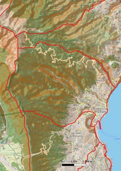 kaart Santa Cruz de la Palma spanje
