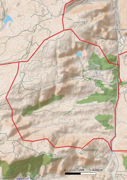 kaart Santa Cruz de Pinares spanje