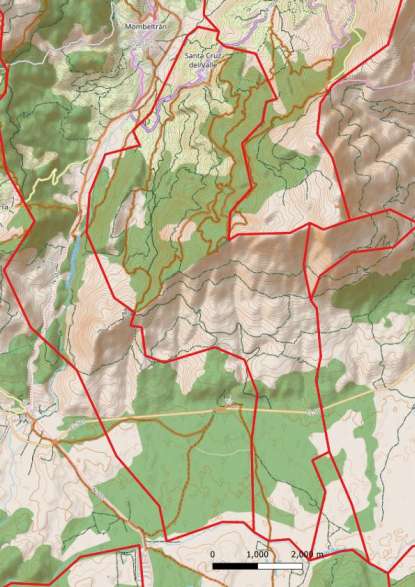 kaart Santa Cruz del Valle spanje