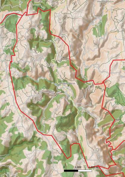 kaart Santa Eulalia de Oscos spanje