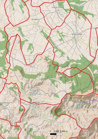 kaart Serradilla del Arroyo spanje