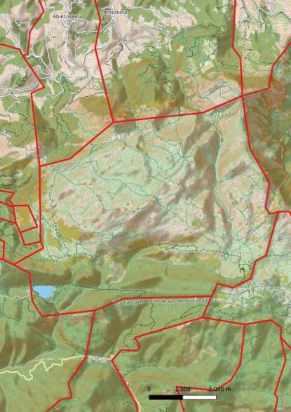 kaart Comunidad de Amezkete y Ordizia (Sierra de Aralar) spanje