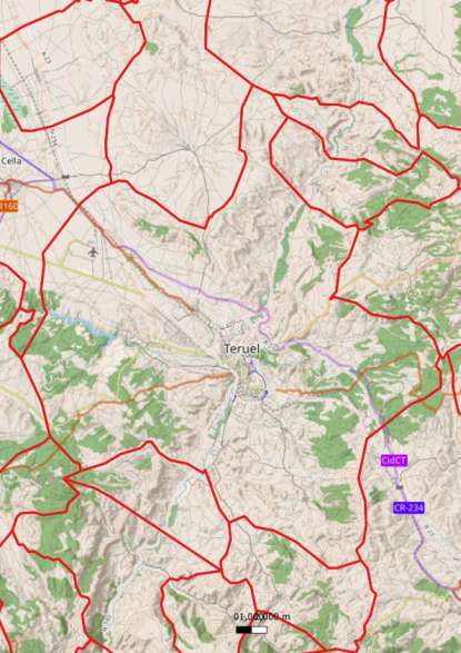 kaart Teruel spanje