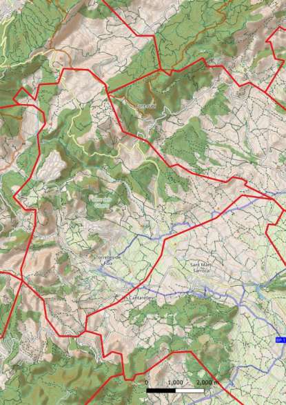 kaart Torrelles de Foix spanje