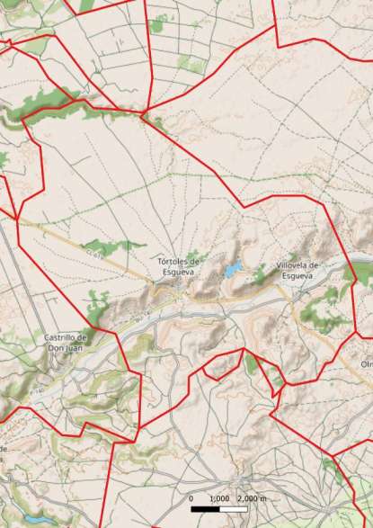 kaart Tórtoles de Esgueva spanje