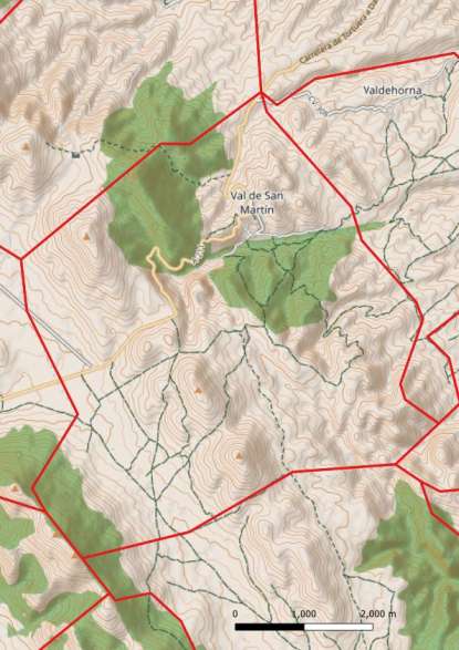 kaart Val de San Martín spanje