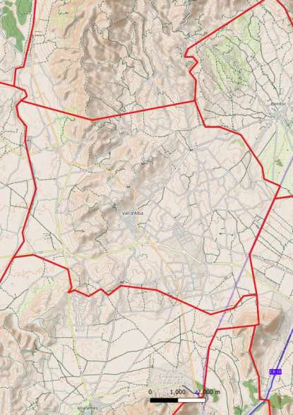 kaart Vall d'Alba spanje
