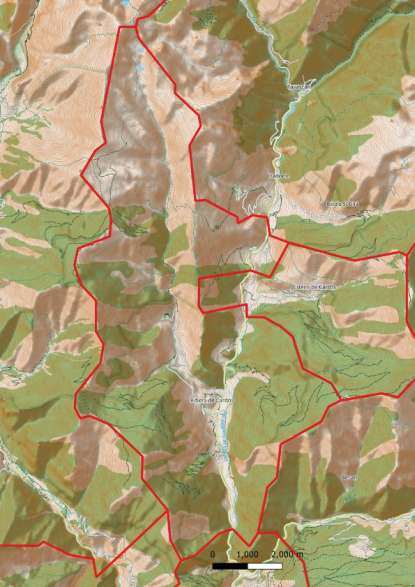 kaart Vall de Cardós spanje