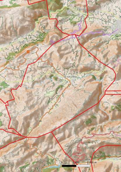 kaart Vall de Ebo spanje