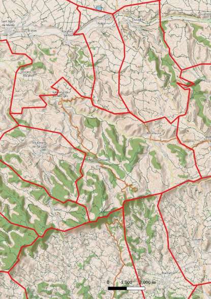 kaart Vallbona de les Monges spanje