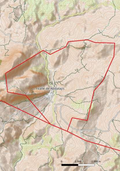 kaart Valle de Abdalajís spanje