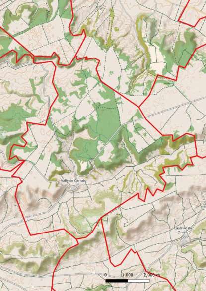kaart Valle de Cerrato spanje