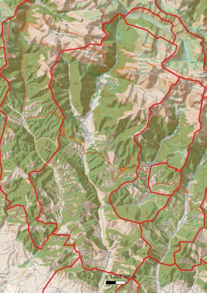 kaart Valle de Hecho spanje
