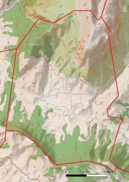 kaart Valle de Lierp spanje