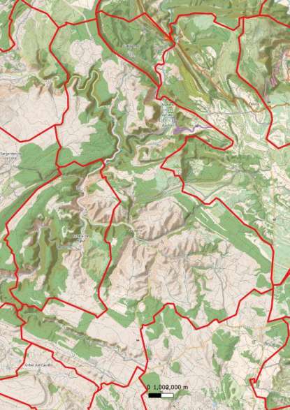 kaart Valle de Sedano spanje