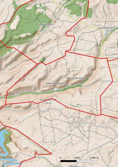 kaart Valle de Tabladillo spanje