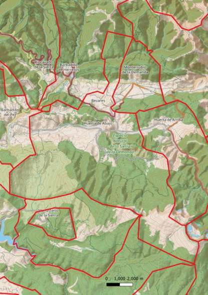 kaart Valle de Valdelaguna spanje