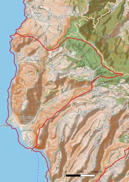 kaart Valle Gran Rey spanje