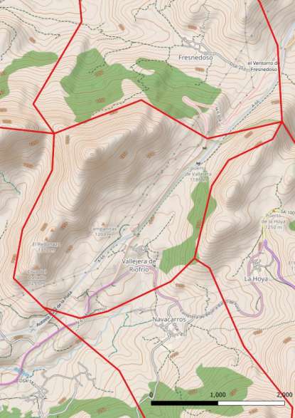 kaart Vallejera de Riofrío spanje
